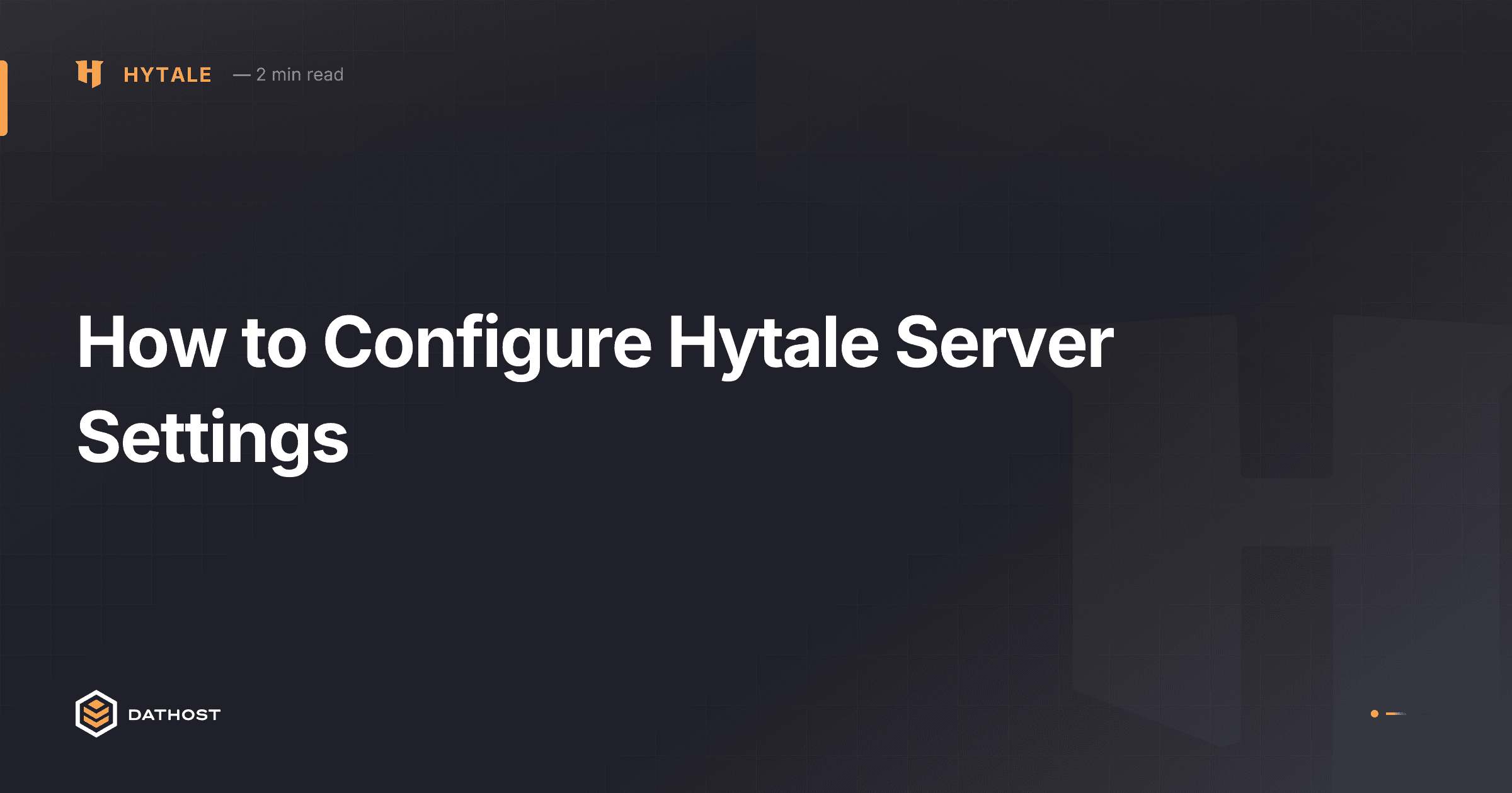 Hero image for How to Configure Hytale Server Settings